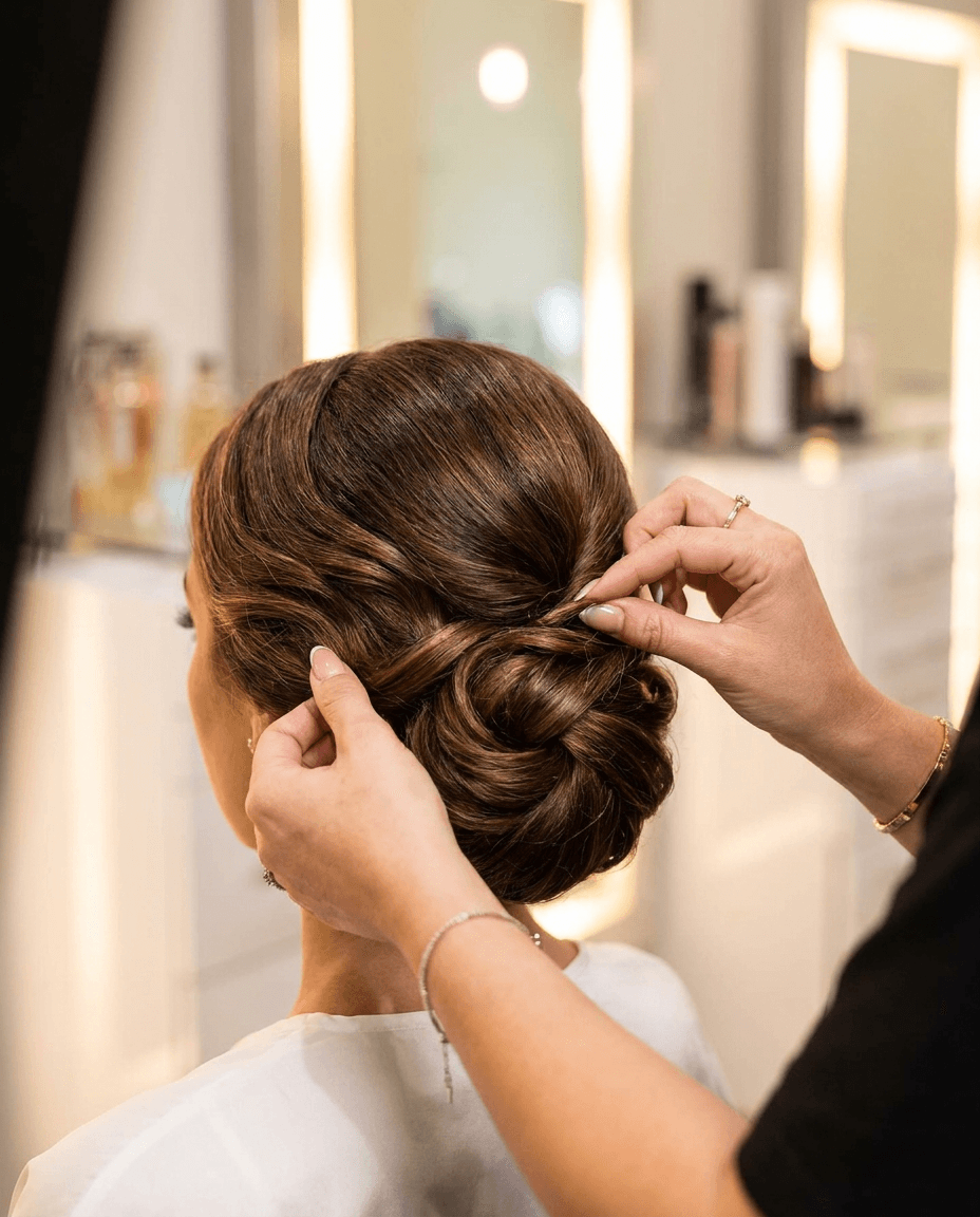 Event-ready blowout and finish styled at Ardan salon